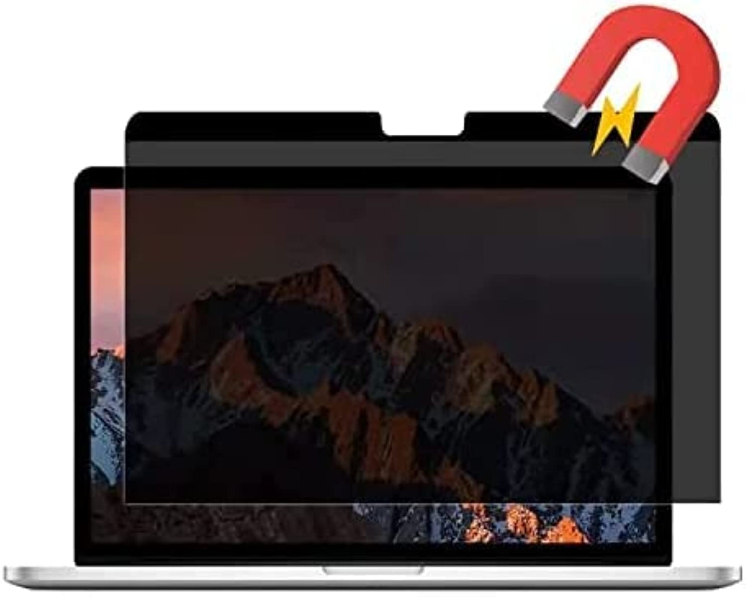 Book Cover Easy On/Off Magnetic Privacy Screen Filter,Compatible with Macbook Pro 13 Inch (2016-2020) and Macbook Air 13 Inch 2018-2020 (A1932,A2179)-Anti Glare