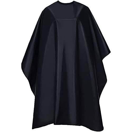 Book Cover VETUZA Professional Barber Cape, Waterproof Salon Cape with Snap Closure for Hair Cutting, Black 59