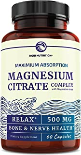 Book Cover Nobi Nutrition High Absorption Magnesium Complex - Premium Mag Supplement for Sleep, Leg Cramps, Muscle Relaxation & Recovery - Formulated for Women & Men - Vegan, Pure, Non-GMO - 60 Veggie Capsules