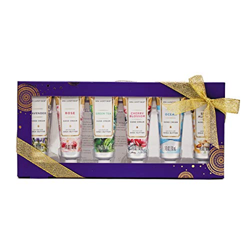 Book Cover Spa Luxetique Hand Cream Gift Set, Shea Butter Hand Cream for Dry Hands, Travel Moisturizing Hand Lotion with Natural Aloe and Vitamin E for Dry Skin, Best Gift Set for Women. Pack of 6,1.0 oz Tube.