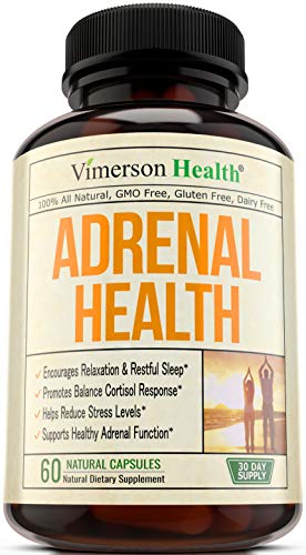 Book Cover Adrenal Support Supplement. Cortisol Management Formula. Fatigue, Anxiety and Stress Relief with Magnesium, Valerian, Vitamin C, Choline, L-Tyrosine, Hawthorn and Other Natural Adaptogenic Herbs.