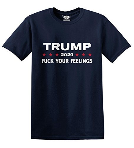Book Cover GunShowTees Men's Donald Trump 2020 FCK Your Feelings Funny MAGA T-Shirt