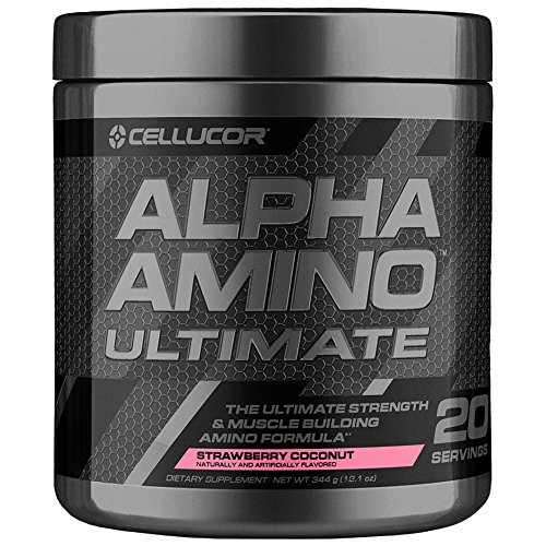 Book Cover Cellucor Alpha Amino Ultimate EAA & BCAA Recovery Powder + HMB, Essential & Branched Chain Amino Acids For Post Workout Hydration, Strawberry Coconut, 20 Servings