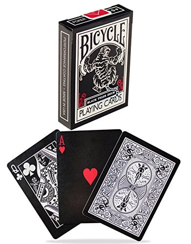 Book Cover Bicycle Black Tiger Red Playing Cards Black Tiger Playing Cards