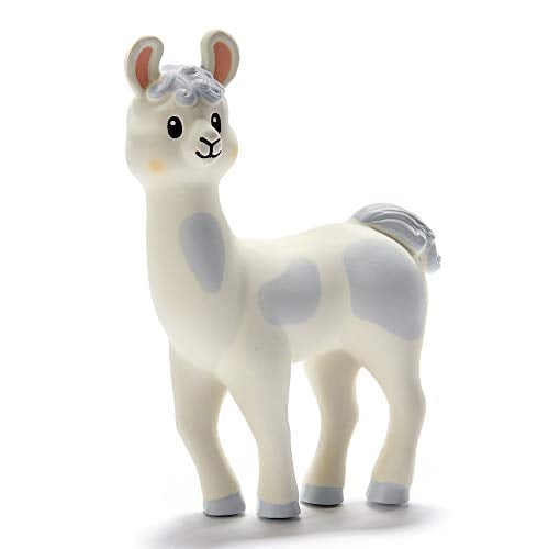 Book Cover Lil' Llama Teething Toy for Toddlers and Infants â€“ Soft Natural Rubber Baby Teether BPA-Free Squeaker Sensory Toy â€“ Soothe Sore Itchy Gums and Teething Pain, Easy to Hold, Safety Tested