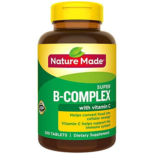 Book Cover Nature Made Super B-Complex Tablets with Vitamin C and Folic Acid, 250 Count for Metabolic Health† (Packaging May Vary)