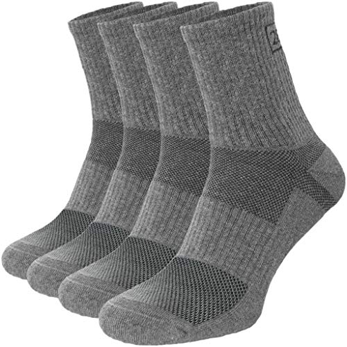 Book Cover 281Z Military Cotton Micro Crew Boot Socks - Cushioned Sole - Moisture Wicking - Odor Resistant (Dark Grey)