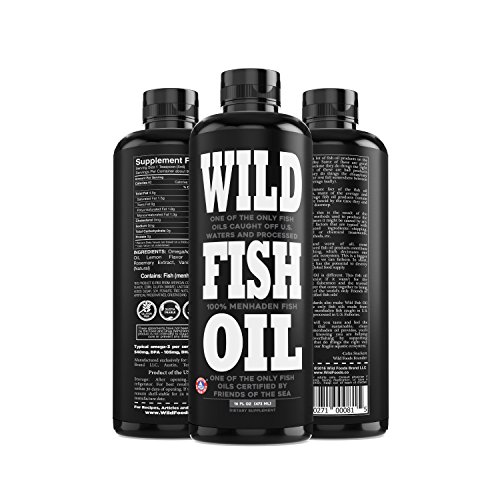 Book Cover Wild Fish Oil, Omega-3 DPA, DHA, EPA FOS Certified, Super Strength 1,120mg Pure Omega-3, Batch Tested, Natural Lemon, BPA-Free, 94 Servings, U.S. Caught (Two 16oz Bottles)