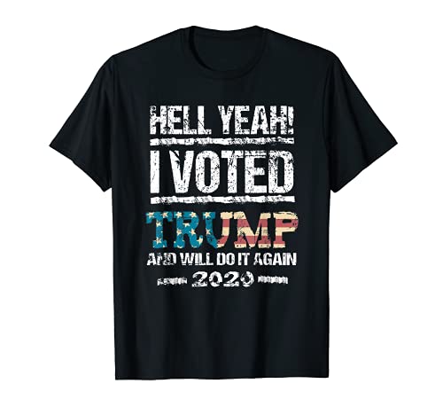 Book Cover Trump 2020 Shirt I Voted Trump Flag Tee MAGA Shirt