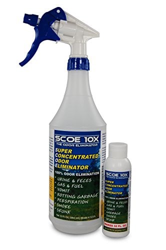 Book Cover SCOE 10X - Natural Probiotic Odor Eliminator Concentrate - Starter Kit - Makes 32 Fl Oz. - Removes Dog Urine, Cat Urine, Pet Odors, Other Odor-Causing Problems - 100% Odor Elimination