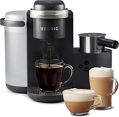 Book Cover Keurig K-Cafe Single-Serve K-Cup Coffee Maker, Latte Maker and Cappuccino Maker, Comes with Dishwasher Safe Milk Frother, Coffee Shot Capability, Compatible With all Keurig K-Cup Pods, Dark Charcoal