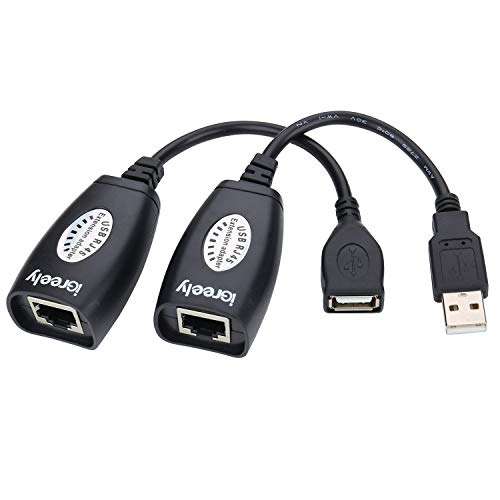 Book Cover USB Extender - USB 2.0 to RJ45 LAN Extension Adapter Over Cat5/Cat5e /Cat6 Cable