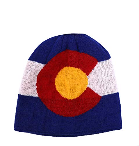 Book Cover Euroscarves Colorado Flag Beanie Winter Cap Hat