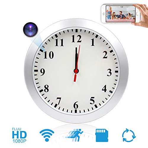 Book Cover JLRKENG Wall Clock Camera HD 1080P Mini Camera Wireless Baby Pet Monitor with Motion Detection Alarm, Remote View Nanny Cam for Home and Office Security