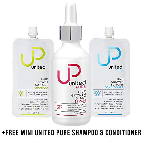 Book Cover United Pure Hair Growth Serum, 2 Oz | AnaGain & 3% Redensyl | w/ Capixyl, Baicapil, HairSpa, Orich-37, Pentavitin | Caffeine | Anti Hair Loss Product w/ Free UP Shampoo / Conditioner Minis