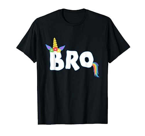 Book Cover Unicorn Birthday Girl Shirt Bro Brother Family Matching Gift T-Shirt