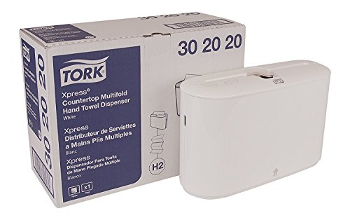 Book Cover Tork. Xpress 302020 Countertop Multifold Hand Towel Dispenser, Plastic, 7.92