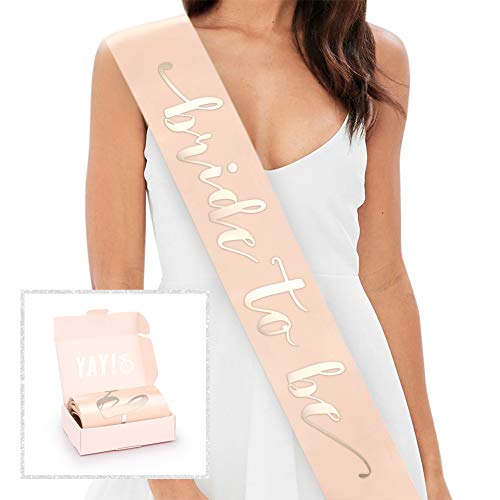 Book Cover xo, Fetti Rose Gold Bachelorette Party Sash - Bride to Be | Bachelorette Party Decorations - Sash for Bride | Bridal Shower Gift | Engagement Party Decoration | Bach Favor