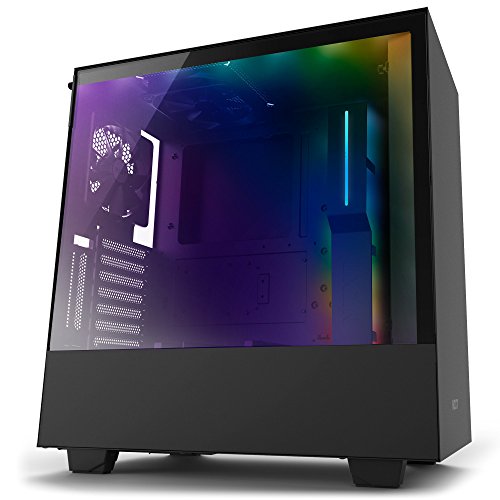 Book Cover NZXT H500i - Compact ATX Mid-Tower PC Gaming Case - RGB Lighting and Fan Control - CAM-Powered Smart Device - Enhanced Cable Management System - Water-Cooling Ready - Black - 2018 Model