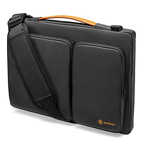 Book Cover tomtoc 360 Protective Laptop Shoulder Bag for 15 Inch Microsoft Surface Laptop 4/3, 2020 Dell XPS 15, 15-inch MacBook Pro A1990 A1707, Waterproof Case for Acer HP Chromebook 14, ThinkPad X1 Carbon