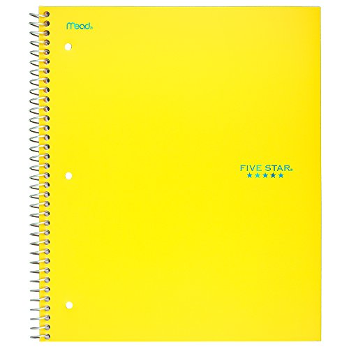 Book Cover Five Star Spiral Notebook, 1 Subject, Graph Ruled Paper, 100 Sheets, 11