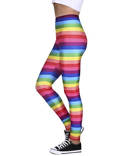 Book Cover HDE Trendy Design Workout Leggings - Fun Fashion Graphic Printed Cute Patterns