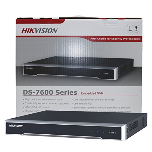 Book Cover Hikvision 16 Channel NVR DS-7616NI-K2/16P Embedded Plug & Play 4K NVR H.265 PoE Network Video Recorder Support Upgrade