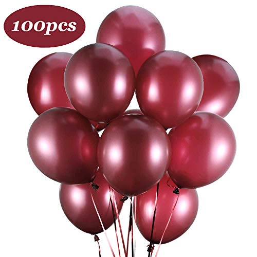 Book Cover Latex Balloons, 100-Pack, 12-Inch Burgundy(Burgundy)