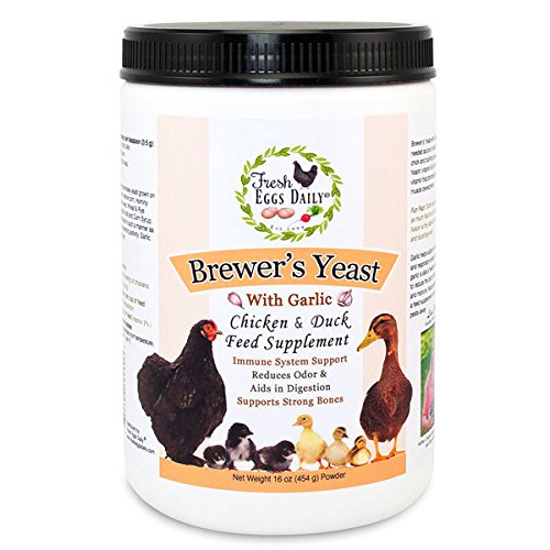 Book Cover Fresh Eggs Daily Brewer's Yeast with Garlic Powder Chicken & Duck Feed Supplement 1LB