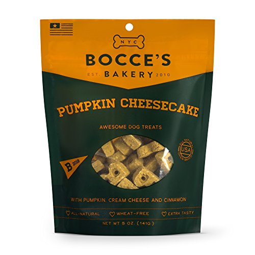 Book Cover Bocceâ€™s Bakery All-Natural, Seasonal, Fall, Game Day Dog Treats, Wheat-Free, Limited-Ingredient Biscuits Inspired by Autumn, 5 oz (Buffalo Wings, Pumpkin Cheesecake, Monkey Bread)