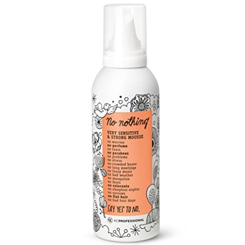 Book Cover No nothing Very Sensitive Strong Mousse - Fragrance Free, Hypoallergenic, Alcohol Free, Unscented Styling Mousse for Volume - Gluten Free, Soy Free, Paraben Free - 6.8 oz (Strong Mousse)
