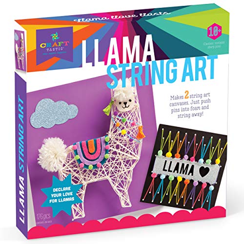 Book Cover Craft-tastic DIY String Art â€“ Craft Kit for Kids â€“ Everything Included for 2 Fun Arts & Crafts Projects â€“ Llama Series