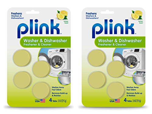 Book Cover Plink Washer and Dishwasher Freshener, Phosphate and Bleach Free, Deodorizer and Cleaner, 8 Tablets, 8-Count