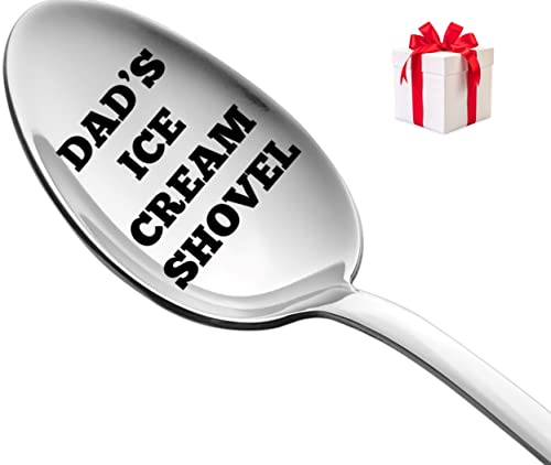 Book Cover Weenca Gifts For Dad, Fathers Day Gift Engraved Spoon Dad's Ice Cream Shovel, Gifts for Men Who Have Everything, Emotional Dad Gifts, Dad Birthday Gift, Made in Italy Stainless Steel Ice Cream Spoon