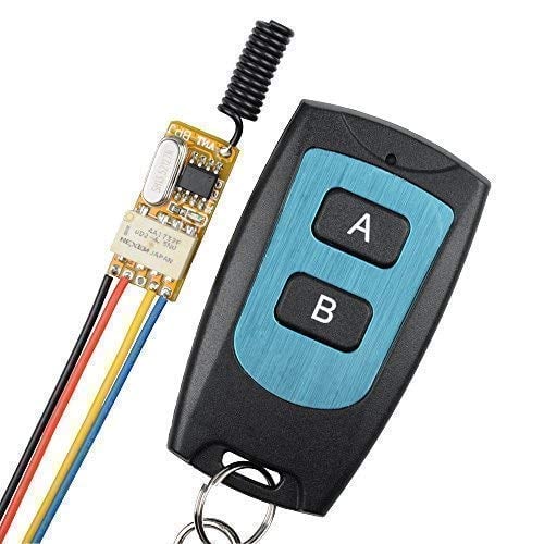 Book Cover 12V Remote Control Relay Secure RF Wireless Remote Switch, 433Mhz Remote Control RF Transmitter with Receiver Wireless Switch for Micro Door Access Control System DC3.7V 4.5V 5V 7.4V 9V 12V