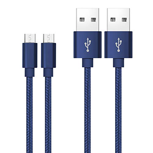 Book Cover ASTOTSELL Micro USB Cable, 2-Pack Android Charger USB A to Micro USB Charging Charger Cable Compatible for Samsung Galaxy S7 Edge S6 S5 J7 Note 5, Xbox, PS4, Amazon Kindle and More (Blue, 2FT)