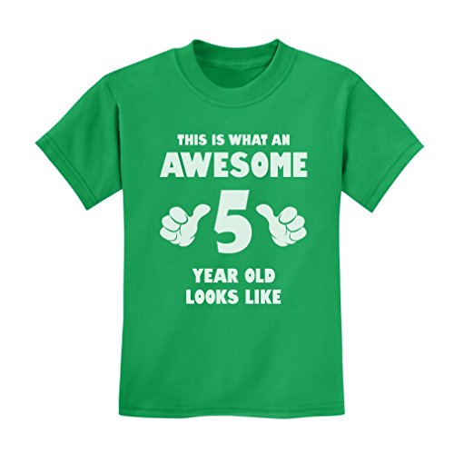 Book Cover This is What an Awesome 5 Year Old Looks Like Funny Birthday Kids T-Shirt