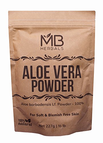 Book Cover MB Herbals Aloe Vera Powder 227 Gram | 8 oz | 0.5 lb | 100% Pure & Organically Cultivated Aloevera Powder | Natural Skin Moisturizer | Controls Blemish Acne Pimples & Fine Lines | EXTERNAL USE ONLY