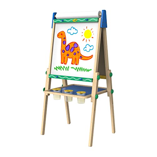 Book Cover Crayola Kids Wooden Easel, Dry Erase Board & Chalkboard, Kids Toys, Gift, Age 4, 5, 6, 7