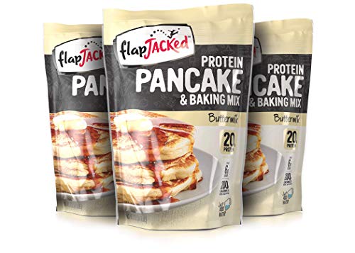 Book Cover FlapJacked High Protein Pancake, Waffle & Baking Mix, Buttermilk | 12oz, 3 Pack | 20g Protein | Low Carb | High Fiber
