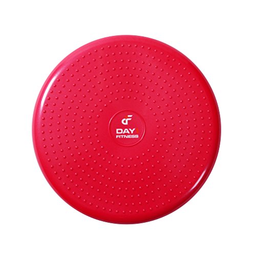 Book Cover Day 1 Fitness Inflatable Wobble Cushion with Pump, 13-Inch, Red