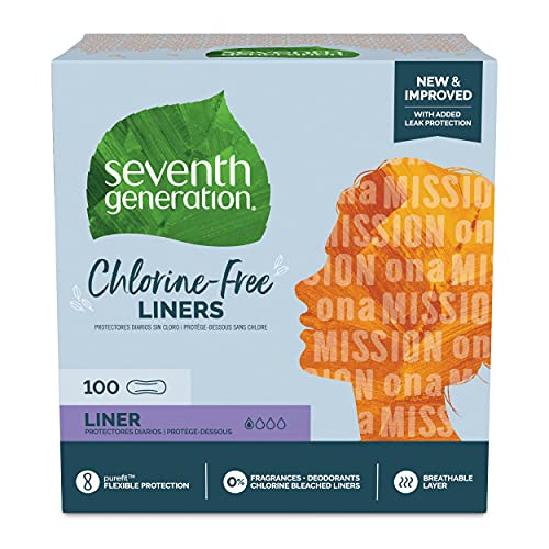 Book Cover Seventh Generation Pantiliners Pads Absorbent pads Light Absorbency Chlorine Free Pads 100 count