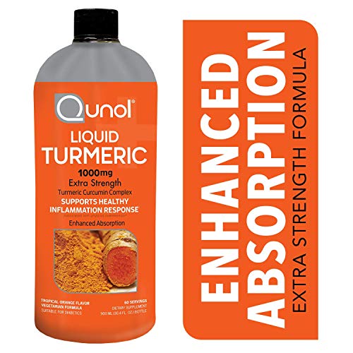 Book Cover Qunol Liquid Turmeric Curcumin with Bioperine 1000mg, Anti-Inflammatory, Dietary Supplement, Extra Strength, 60 Servings