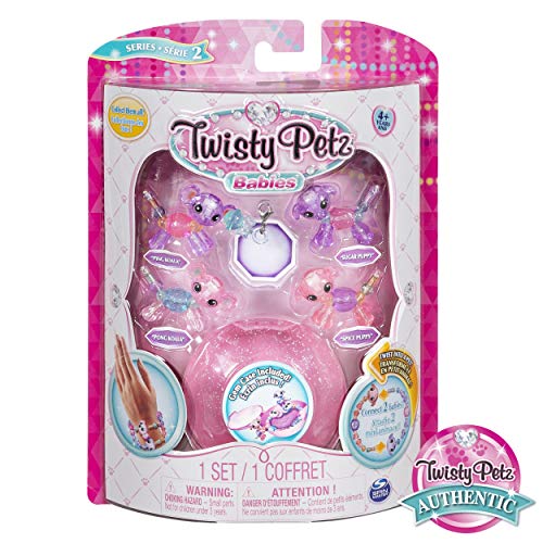 Book Cover Twisty Petz, Series 2 Babies 4-Pack, Koalas and Puppies Collectible Bracelet and Case (Pink) for Kids