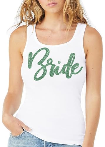 Book Cover RhinestoneSash Bride, Bridal Party Bachelorette Shirts - Bride, Bridesmaid, Maid of Honor, Bride Squad Tanks