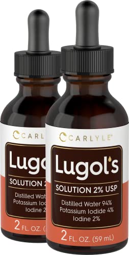 Book Cover Lugols Iodine 2 Percent 2 fl oz Twin Pack | Potassium Iodide and Iodine Solution 2% Liquid Drops | by Carlyle