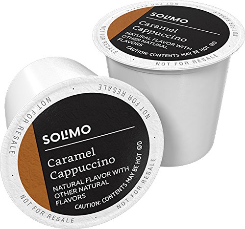 Book Cover Solimo Cappuccino Single Serve Cups, Caramel, 24ct