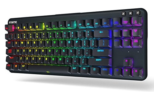 Book Cover Fnatic miniSTREAK - LED Backlit RGB Mechanical Gaming Keyboard - Cherry MX Silent Red Switches - Small Compact Portable Tenkeyless Layout - Ergonomic Wrist Rest - Pro Esports Gaming Keyboard
