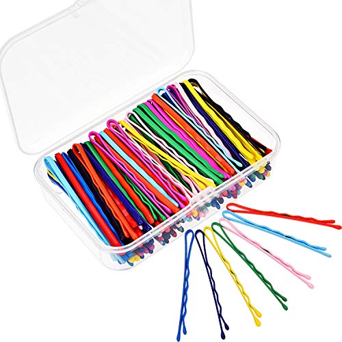 Book Cover 100 Pieces Bobby Hair Pins Hair Styling Clips with 1 Storage Box for Girl and Women, 10 Colors