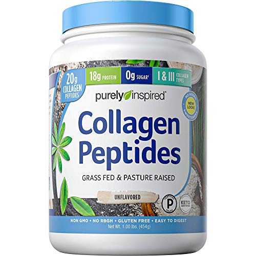 Book Cover Collagen Powder | Purely Inspired Collagen Peptides Powder | Collagen Supplements for Women & Men | Collagen Protein Powder with Biotin | Paleo + Keto Certified | Unflavored, 1 lb (Packaging May Vary)